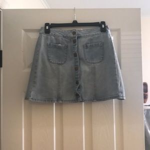 Brandy Melville snap front denim skirt